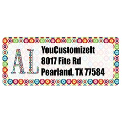 Retro Circles Return Address Labels (Personalized)