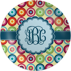 Retro Circles Melamine Salad Plate - 8" (Personalized)