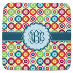 Retro Circles Memory Foam Bath Mat - 48"x48" (Personalized)