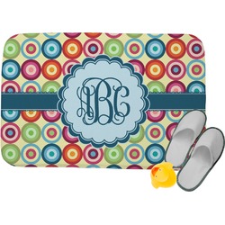 Retro Circles Memory Foam Bath Mat - 24"x17" (Personalized)