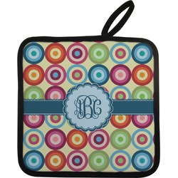 Retro Circles Pot Holder w/ Monogram