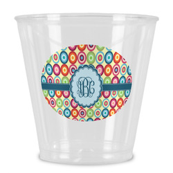 Retro Circles Plastic Shot Glass (Personalized)