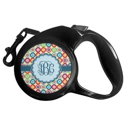 Retro Circles Retractable Dog Leash (Personalized)