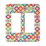 Retro Circles Rocker Style Light Switch Cover - Two Switch