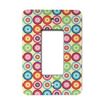 Retro Circles Rocker Style Light Switch Cover - Single Switch