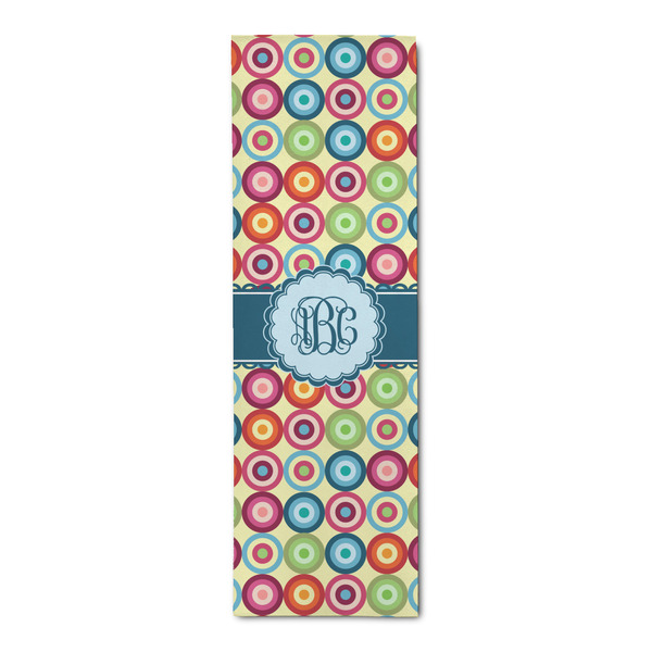 Custom Retro Circles Runner Rug - 2.5'x8' w/ Monograms