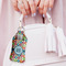 Retro Circles Sanitizer Holder Keychain - Large (LIFESTYLE)