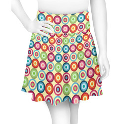 Retro Circles Skater Skirt - Small