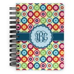 Retro Circles Spiral Notebook - 5x7 w/ Monogram