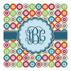 Retro Circles Square Decal - XLarge (Personalized)