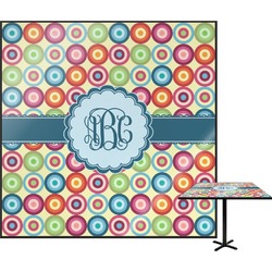 Retro Circles Square Table Top (Personalized)