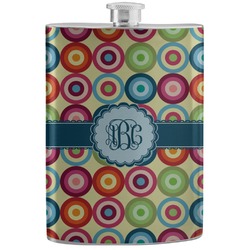 Retro Circles Stainless Steel Flask (Personalized)