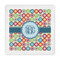 Retro Circles Standard Decorative Napkins (Personalized)