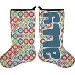 Retro Circles Holiday Stocking - Double-Sided - Neoprene (Personalized)