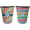 Retro Circles Trash Can Black - Front and Back - Apvl