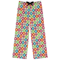 Retro Circles Womens Pajama Pants - L