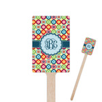 Retro Circles Rectangle Wooden Stir Sticks (Personalized)