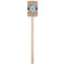 Retro Circles Wooden 6.25" Stir Stick - Rectangular - Single Stick