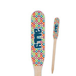 Retro Circles Paddle Wooden Food Picks - Double Sided (Personalized)