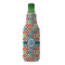 Retro Circles Zipper Bottle Cooler - FRONT (bottle)