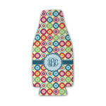 Retro Circles Zipper Bottle Cooler (Personalized)