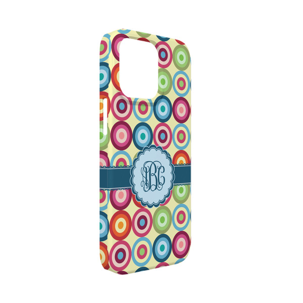 Custom Retro Circles iPhone Case - Plastic - iPhone 13 Mini (Personalized)