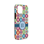 Retro Circles iPhone Case - Rubber Lined - iPhone 13 Mini (Personalized)