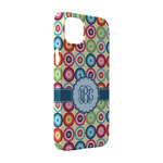 Retro Circles iPhone Case - Plastic - iPhone 14 (Personalized)