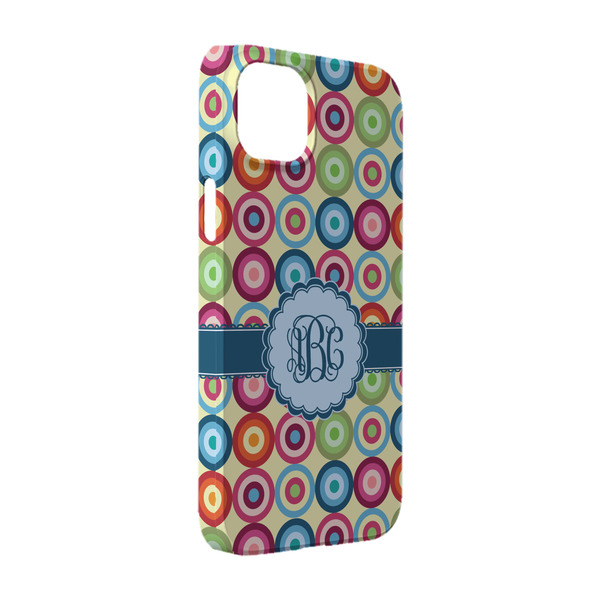 Custom Retro Circles iPhone Case - Plastic - iPhone 14 (Personalized)