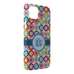 Retro Circles iPhone Case - Plastic - iPhone 14 Plus (Personalized)