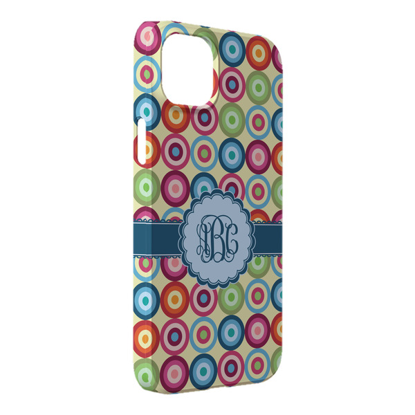 Custom Retro Circles iPhone Case - Plastic - iPhone 14 Plus (Personalized)