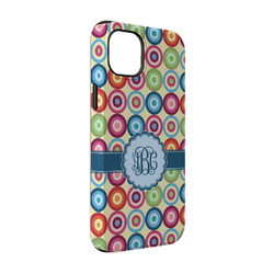 Retro Circles iPhone Case - Rubber Lined - iPhone 14 (Personalized)