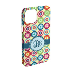 Retro Circles iPhone Case - Plastic - iPhone 15 (Personalized)