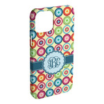 Retro Circles iPhone Case - Plastic - iPhone 15 Plus (Personalized)