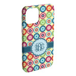 Retro Circles iPhone Case - Plastic - iPhone 15 Pro Max (Personalized)