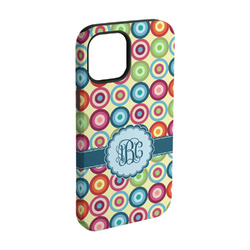 Retro Circles iPhone Case - Rubber Lined - iPhone 15 Pro (Personalized)