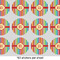 Retro Vertical Stripes 1" Multipurpose Round Labels - Sheet