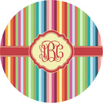 Retro Vertical Stripes Multipurpose Round Labels - 1" (Personalized)