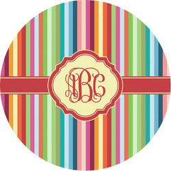 Retro Vertical Stripes Multipurpose Round Labels - 1" (Personalized)