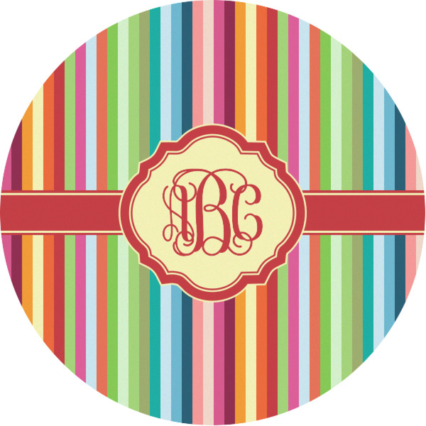 Custom Retro Vertical Stripes Multipurpose Round Labels - 1" (Personalized)