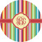 Retro Vertical Stripes 1" Multipurpose Round Labels - Single Sticker