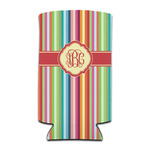 Retro Vertical Stripes Can Cooler (tall 12 oz) (Personalized)