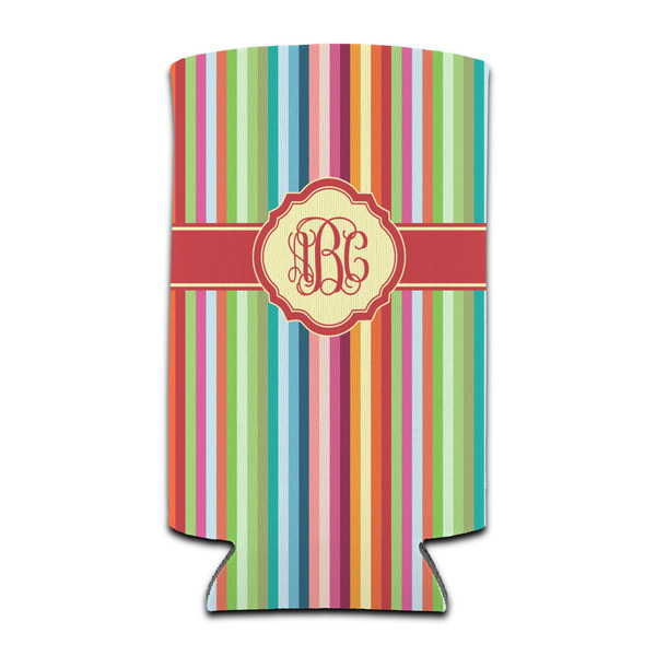 Custom Retro Vertical Stripes Can Cooler (tall 12 oz) (Personalized)