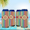 Retro Vertical Stripes 16oz Can Sleeve - Set of 4 - LIFESTYLE