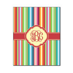 Retro Vertical Stripes Wood Print - 16x20 (Personalized)