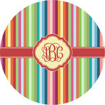 Retro Vertical Stripes Multipurpose Round Labels - 2" (Personalized)