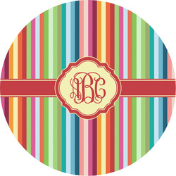 Retro Vertical Stripes Multipurpose Round Labels - 2" (Personalized)