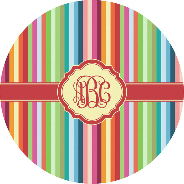 Custom Retro Vertical Stripes Multipurpose Round Labels - 2" (Personalized)