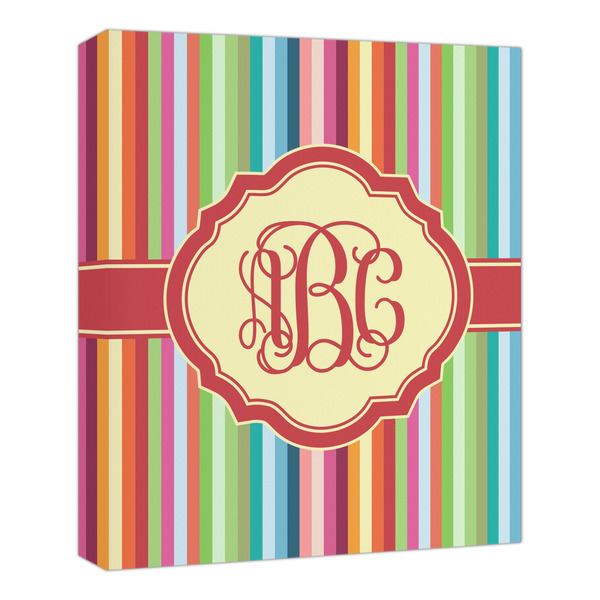 Custom Retro Vertical Stripes Canvas Print - 20x24 (Personalized)