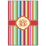 Retro Vertical Stripes Wood Print - 20x30 (Personalized)